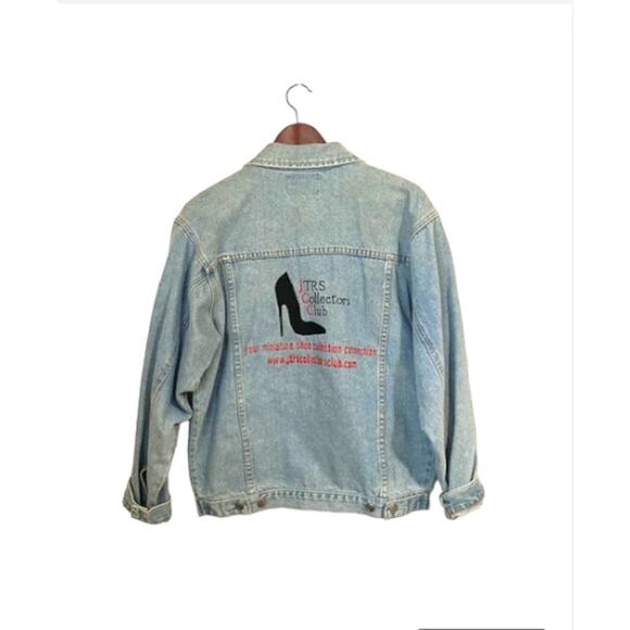 Vintage "Most Wanted" High Heel Shoe Denim Jacket - Size Small Medium - Picture 8 of 8